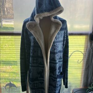 Disney Navy Patterned Lilo and stitch Jacket with Cream Interior